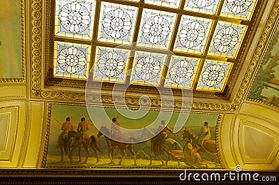 North Hearing Room Decor in Wisconsin Capitol Editorial Stock Photo